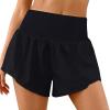 image:imageImily Bela Womens Running Shorts Workout Elastic High Waisted Loose Fit 2 in 1 Active Gym Biker ShortsBlack