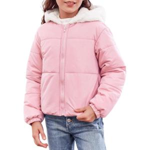 image:imageImily Bela Girls Lightweight Puffer Jacket Kids Full Zip Long Sleeve Warm Down Jackets Coat with Hood