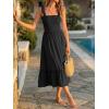 image:imageImily Bela Womens Summer Floral Maxi Dress Boho Tie Strap Sleeveless Smocked A Line Beach Sundress Long DressesZ1black