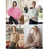 image:imageImily Bela Batwing Boat Neck Sweaters for Women Spring Long Sleeve Soft Knit Loose Baggy Pullover Jumper TopBright Pink