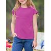 image:imageImily Bela Girls Short Sleeve T Shirts Crew Neck Cap Sleeve Tank Tops Casual Loose Summer Shirt Kids 514 YearsBright Pink