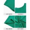 image:imageImily Bela Girls Short Sleeve T Shirts Crew Neck Cap Sleeve Tank Tops Casual Loose Summer Shirt Kids 514 YearsDark Green