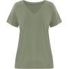 image:imageImily Bela Womens V Neck Tshirts Shirts Solid Color Short Sleeve Tops for Women Casual 2026 Summer Basic Tees Loose FitArmy Green