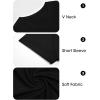 image:imageImily Bela Womens V Neck Tshirts Shirts Solid Color Short Sleeve Tops for Women Casual 2026 Summer Basic Tees Loose FitBlack
