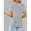 image:imageImily Bela Womens V Neck Tshirts Shirts Solid Color Short Sleeve Tops for Women Casual 2026 Summer Basic Tees Loose FitGrey