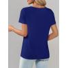 image:imageImily Bela Womens V Neck Tshirts Shirts Solid Color Short Sleeve Tops for Women Casual 2026 Summer Basic Tees Loose FitNavy