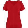 image:imageImily Bela Womens V Neck Tshirts Shirts Solid Color Short Sleeve Tops for Women Casual 2026 Summer Basic Tees Loose FitRed