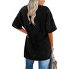 image:imageImily Bela Oversized TShirts for Women Vintage Washed Cotton Short Sleeve Tees Crewneck Loose Casual Basic Tunic TopsBlack