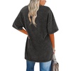 image:imageImily Bela Oversized TShirts for Women Vintage Washed Cotton Short Sleeve Tees Crewneck Loose Casual Basic Tunic TopsDark Grey