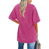 image:imageImily Bela Oversized TShirts for Women Vintage Washed Cotton Short Sleeve Tees Crewneck Loose Casual Basic Tunic TopsHot Pink