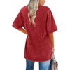 image:imageImily Bela Oversized TShirts for Women Vintage Washed Cotton Short Sleeve Tees Crewneck Loose Casual Basic Tunic TopsRed