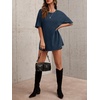 image:imageImily Bela Oversized TShirts for Women Vintage Washed Cotton Short Sleeve Tees Crewneck Loose Casual Basic Tunic TopsWashed Blue