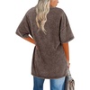 image:imageImily Bela Oversized TShirts for Women Vintage Washed Cotton Short Sleeve Tees Crewneck Loose Casual Basic Tunic TopsYellowish Brown