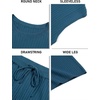 image:imageImily Bela Womens 2 Piece Outfits Sleeveless Ribbed Knit Tops Wide Leg Pants Summer Vacation Sweater Matching Lounge SetsBlue