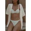 image:imageImily Bela Womens Summer 2 Piece Swimsuit Cover up Crochet Knit Cardigan Tops Long Pants Set Bathing Suit Beach OutfitWhite