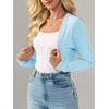 image:imageImily Bela Womens Summer Cropped Cardigan Casual Long Sleeve Knit Sweaters Open Front Bolero Shrugs for Dresses Light Blue
