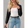 image:imageImily Bela Womens Summer Cropped Cardigan Casual Long Sleeve Lightweight Knit Sweaters Open Front Bolero Shrugs for DressesBlack
