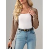 image:imageImily Bela Womens Summer Cropped Cardigan Casual Long Sleeve Lightweight Knit Sweaters Open Front Bolero Shrugs for DressesBrown