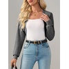 image:imageImily Bela Womens Summer Cropped Cardigan Casual Long Sleeve Lightweight Knit Sweaters Open Front Bolero Shrugs for DressesDark Grey