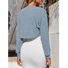 image:imageImily Bela Womens Summer Cropped Cardigan Casual Long Sleeve Lightweight Knit Sweaters Open Front Bolero Shrugs for DressesLight Blue