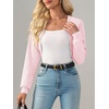 image:imageImily Bela Womens Summer Cropped Cardigan Casual Long Sleeve Lightweight Knit Sweaters Open Front Bolero Shrugs for DressesLight Pink