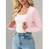 image:imageImily Bela Womens Summer Cropped Cardigan Casual Long Sleeve Lightweight Knit Sweaters Open Front Bolero Shrugs for DressesLight Pink