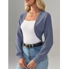 image:imageImily Bela Womens Summer Cropped Cardigan Casual Long Sleeve Lightweight Knit Sweaters Open Front Bolero Shrugs for DressesNavy Blue