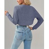 image:imageImily Bela Womens Summer Cropped Cardigan Casual Long Sleeve Lightweight Knit Sweaters Open Front Bolero Shrugs for DressesNavy Blue