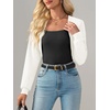 image:imageImily Bela Womens Summer Cropped Cardigan Casual Long Sleeve Lightweight Knit Sweaters Open Front Bolero Shrugs for DressesWhite