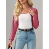 image:imageImily Bela Womens Summer Cropped Cardigan Casual Long Sleeve Lightweight Knit Sweaters Open Front Bolero Shrugs for DressesWine Red