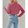 image:imageImily Bela Womens Summer Cropped Cardigan Casual Long Sleeve Lightweight Knit Sweaters Open Front Bolero Shrugs for DressesWine Red