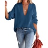 image:imageImily Bela Womens Oversized Deep V Neck Sweaters Sexy Long Sleeve Tunic Sweater Knitted Dressy Pullover Jumper