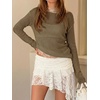 image:imageImily Bela Womens See Through Shirt Crewneck Long Sleeve Y2K Knitted Casual Blouse TopsCoffee
