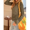 image:imageImily Bela Womens See Through Shirt Crewneck Long Sleeve Y2K Knitted Casual Blouse TopsCoffee