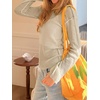 image:imageImily Bela Womens See Through Shirt Crewneck Long Sleeve Y2K Knitted Casual Blouse TopsKhaki