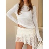 image:imageImily Bela Womens See Through Shirt Crewneck Long Sleeve Y2K Knitted Casual Blouse TopsWhite