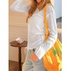 image:imageImily Bela Womens See Through Shirt Crewneck Long Sleeve Y2K Knitted Casual Blouse TopsWhite