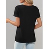 image:imageImily Bela Womens V Neck Short Sleeve TShirt Casual Basic Soft Tee Shirts Summer Everyday Tops 2026Black