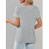 image:imageImily Bela Womens V Neck Short Sleeve TShirt Casual Basic Soft Tee Shirts Summer Everyday Tops 2026Grey