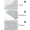 image:imageImily Bela Womens V Neck Short Sleeve TShirt Casual Basic Soft Tee Shirts Summer Everyday Tops 2026Grey