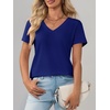 image:imageImily Bela Womens V Neck Short Sleeve TShirt Casual Basic Soft Tee Shirts Summer Everyday Tops 2026Navy