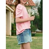 image:imageImily Bela Kids Girls Puff Short Sleeve Tops Summer Casual Crewneck Fashion T Shirts 514 YearsLight Pink