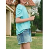 image:imageImily Bela Kids Girls Puff Short Sleeve Tops Summer Casual Crewneck Fashion T Shirts 514 YearsMint Color