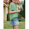 image:imageImily Bela Kids Girls Puff Short Sleeve Tops Summer Casual Crewneck Fashion T Shirts 514 YearsOlive Green