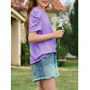 image:imageImily Bela Kids Girls Puff Short Sleeve Tops Summer Casual Crewneck Fashion T Shirts 514 YearsViolet