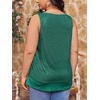 image:imageImily Bela Womens Plus Size Sequin Tank Tops Summer Scoop Neck Sleeveless TShirts Tops Sexy Sparkle Shimmer Tunic TopsDark Green