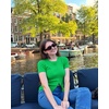 image:imageImily Bela Womens Short Sleeve Y2K Summer Tops Button Down Tshirt Ribbed Knit Slim Fit Sweater Cropped CardiganGreen