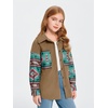 image:imageImily Bela Girls Aztec Print Corduroy Jacket Fall Blouses 514 Years  Casual Button Down Chest PocketsLong Sleeve Shirt Loose Fit Oversized ShacketBrown