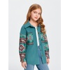image:imageImily Bela Girls Aztec Print Corduroy Jacket Fall Blouses 514 Years  Casual Button Down Chest PocketsLong Sleeve Shirt Loose Fit Oversized ShacketLake Green