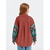 image:imageImily Bela Girls Aztec Print Corduroy Jacket Fall Blouses 514 Years  Casual Button Down Chest PocketsLong Sleeve Shirt Loose Fit Oversized ShacketRed Brick